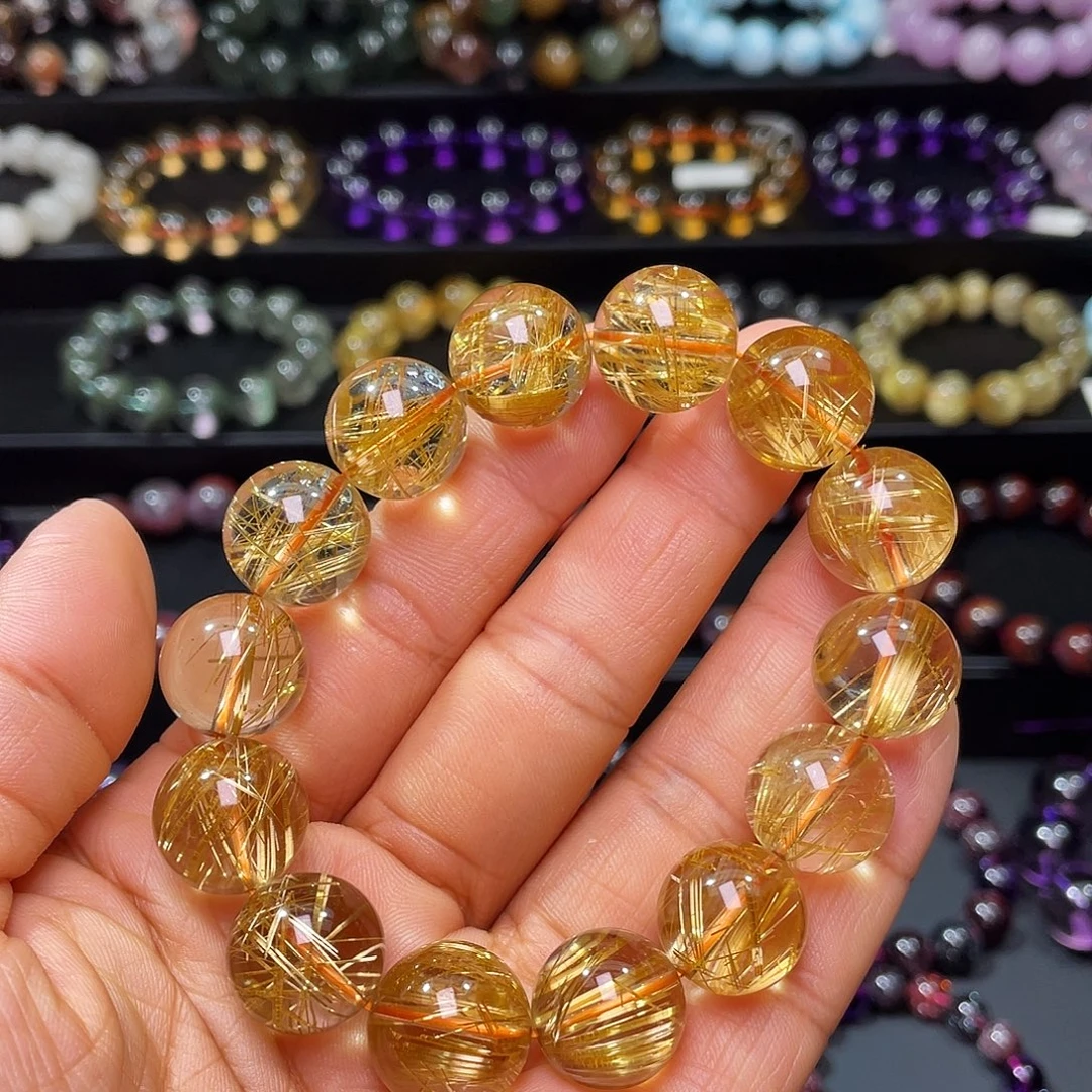 未镶嵌水晶手链钛晶大颗粒