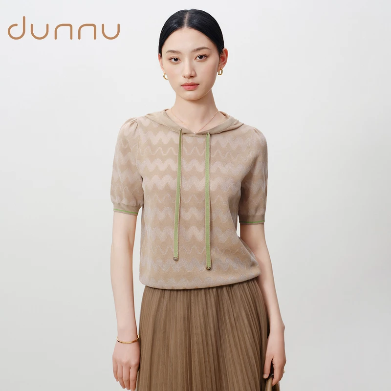 dunnu敦奴印花休闲套头毛衣针织衫FT270902