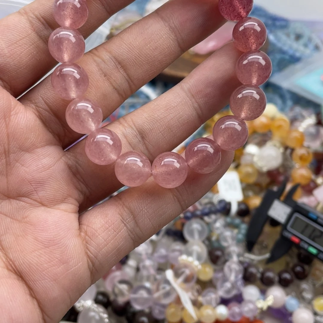 银S925镶嵌手链烟晶