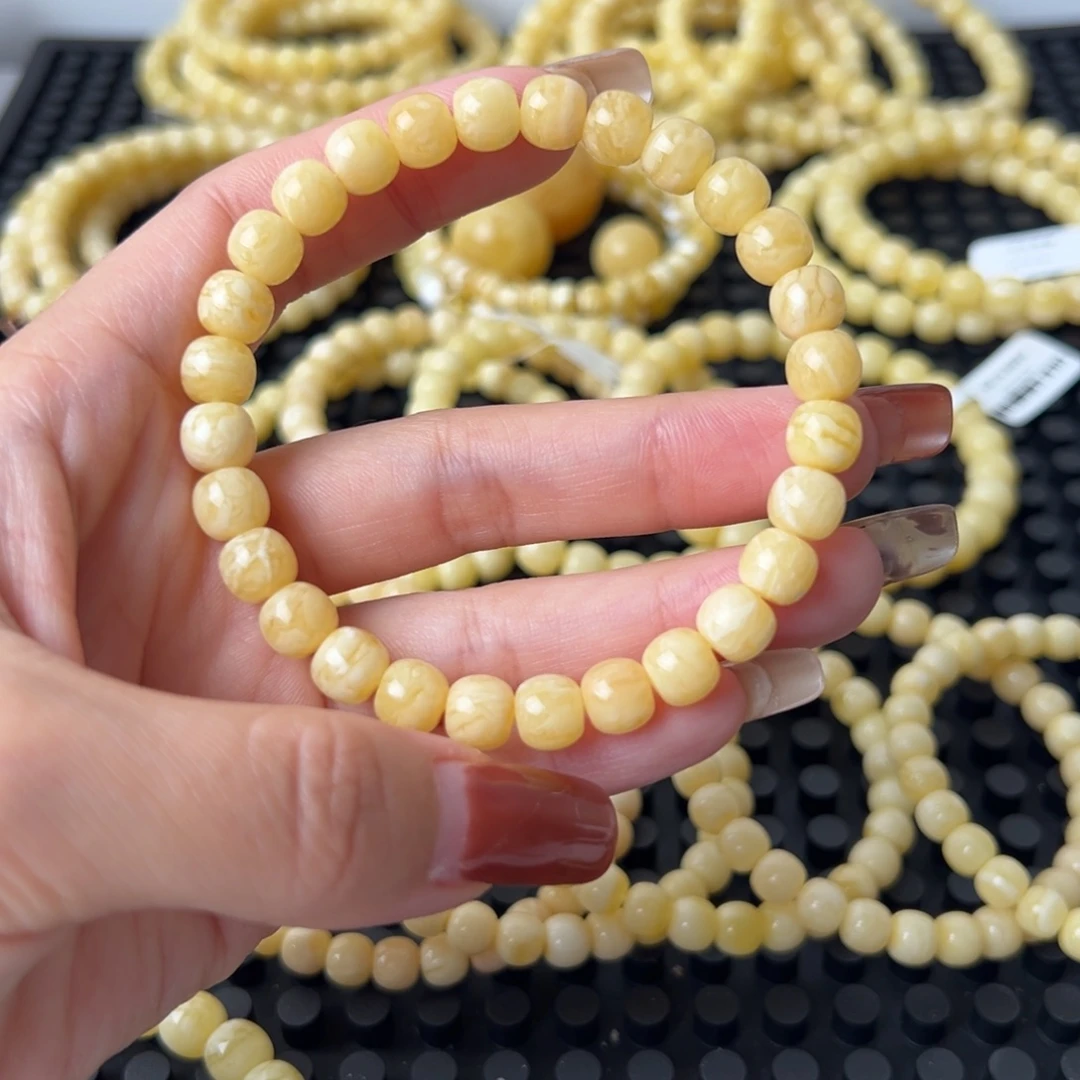 蜜蜡未镶嵌手串7.7