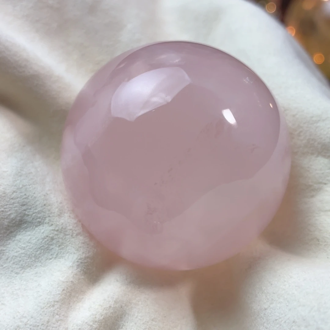 未镶嵌珠宝半成品水晶粉晶4.86cm