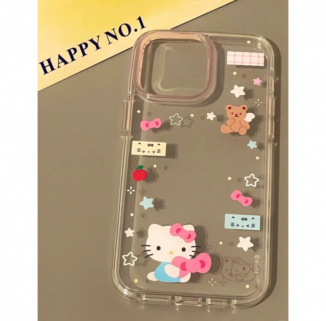 韩系少女KT蝴蝶结适用iPhone1615PROMAX苹果14透明13手机壳高级