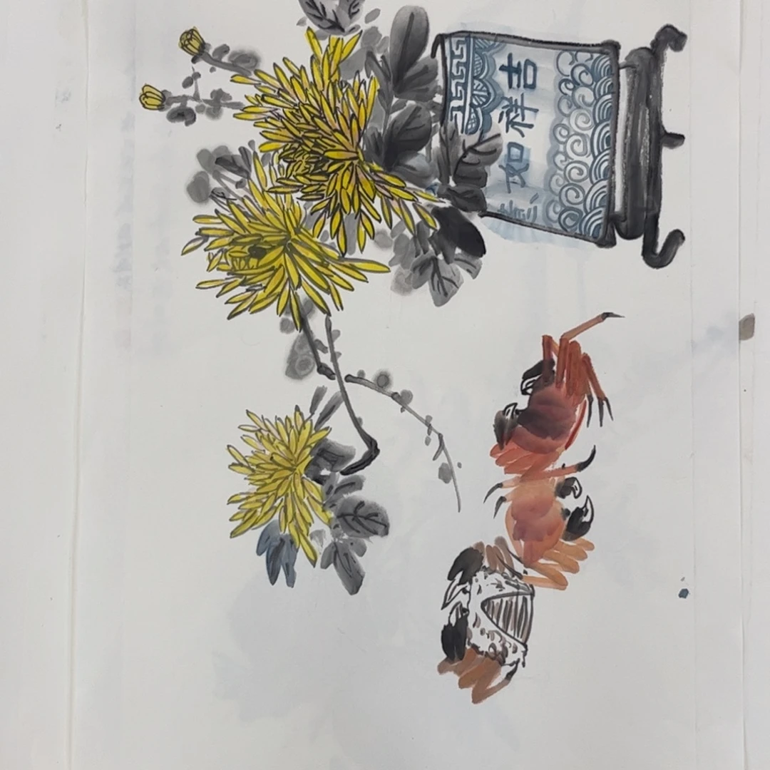 国画四尺四开花鸟m