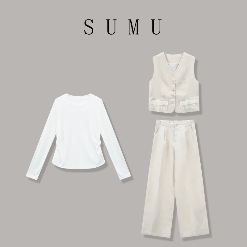 宿慕SUMU 女款套装 3-19春季2025新款时尚百搭休闲套装M000SV