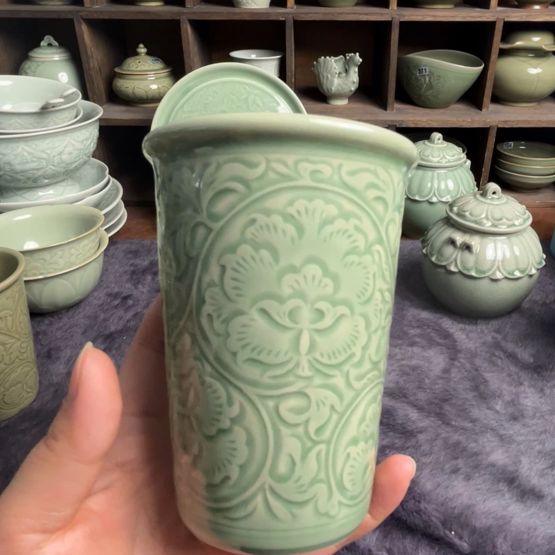 碗微瑕白泥可乐杯