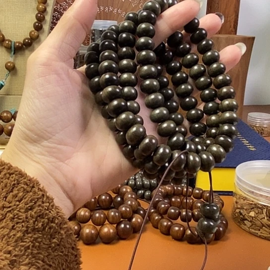 老山檀香阴沉9-12算盘珠108颗
