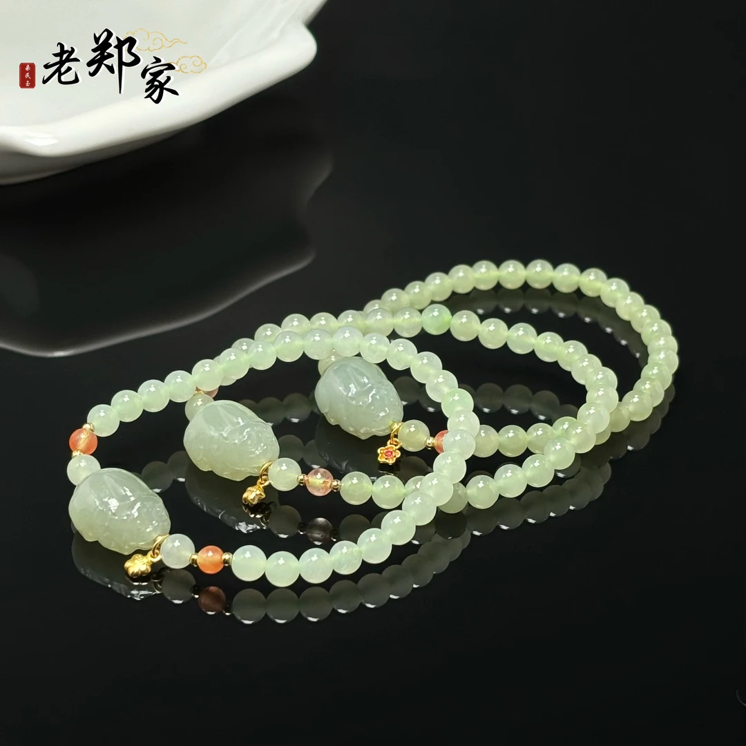 【老郑家】和田玉DIY手串 多样性发一件 约5mm 貔貅约17*12*9mm