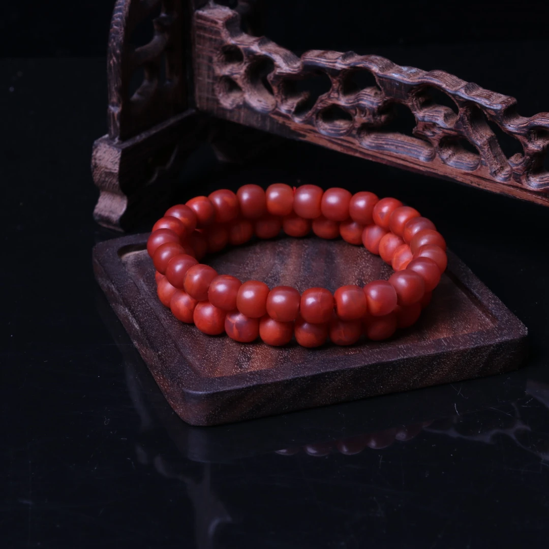 高品精美满肉火焰南红玛瑙8mm左右手串一条n513（多样性发其一）