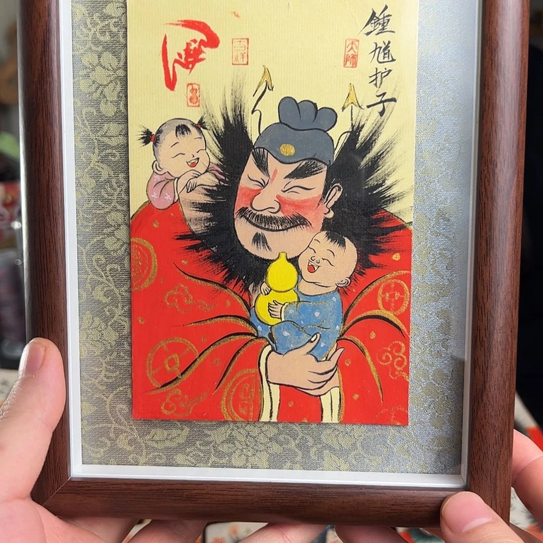 妮***儿纯手绘钟馗文创画