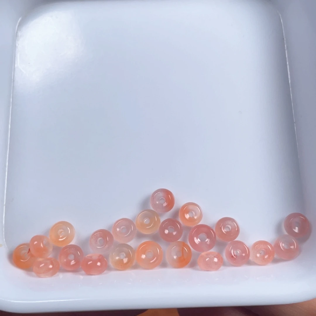 南红玛瑙冰粉面包圈未镶嵌多样性发货拍一发一