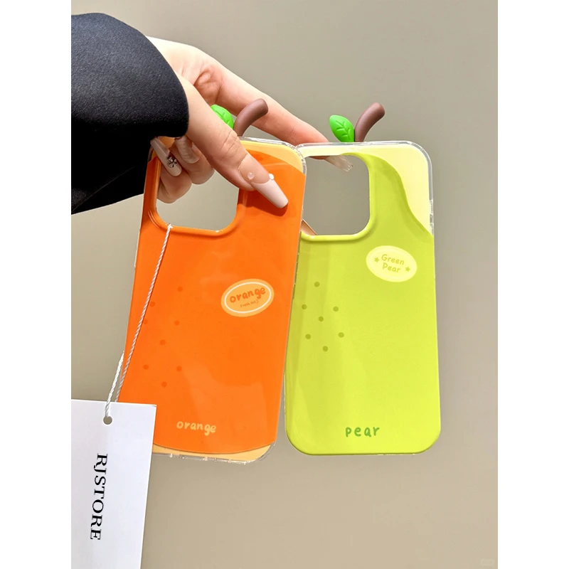 奥菲顿简约橙子青梨适用iPhone1615大孔手机壳华为vivo小米oppo套