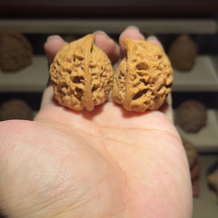 文玩核桃把件40蛇头全品