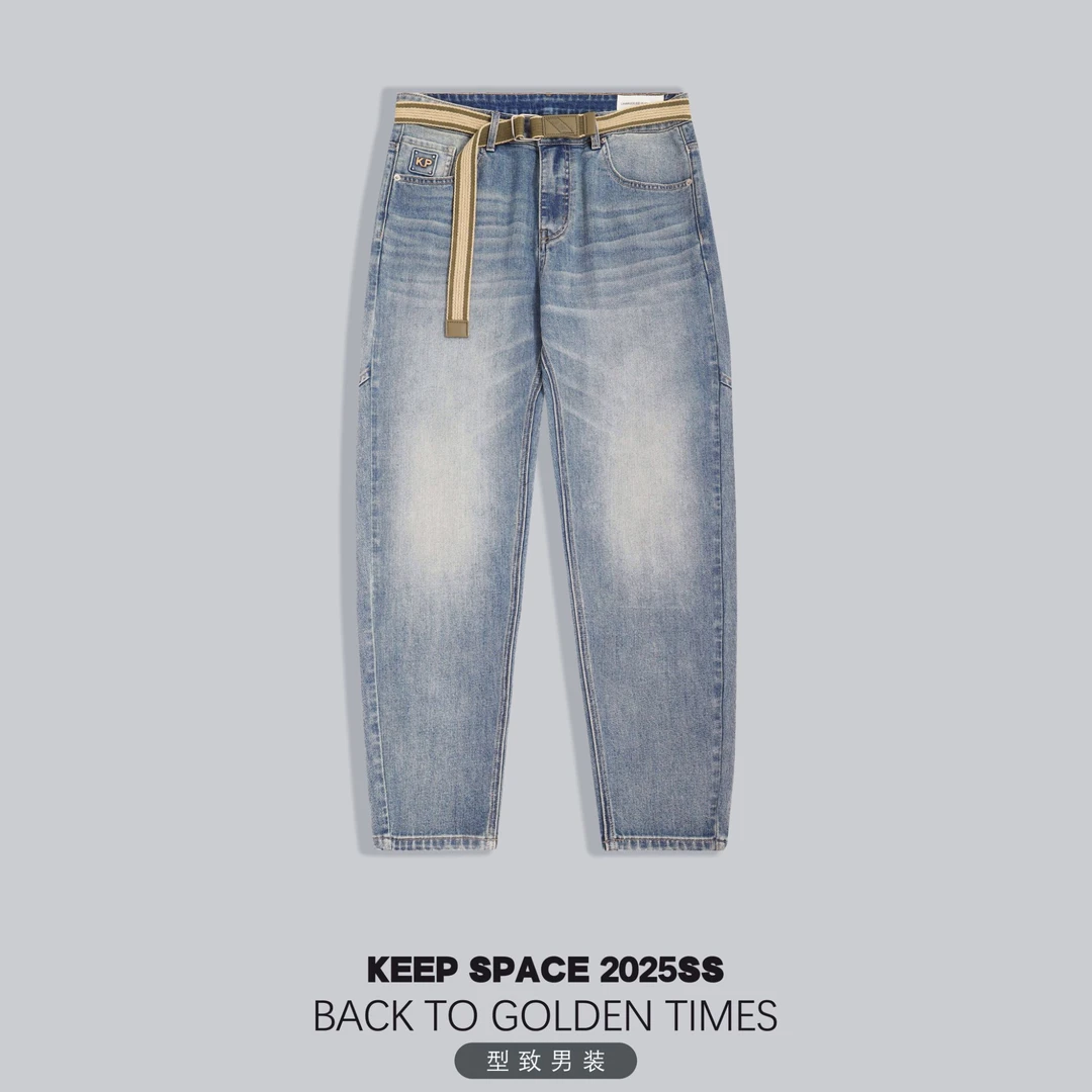 【汉麻+莱赛尔蓝调软牛仔】夏季石磨酵洗软弹牛仔带腰带25121#3046