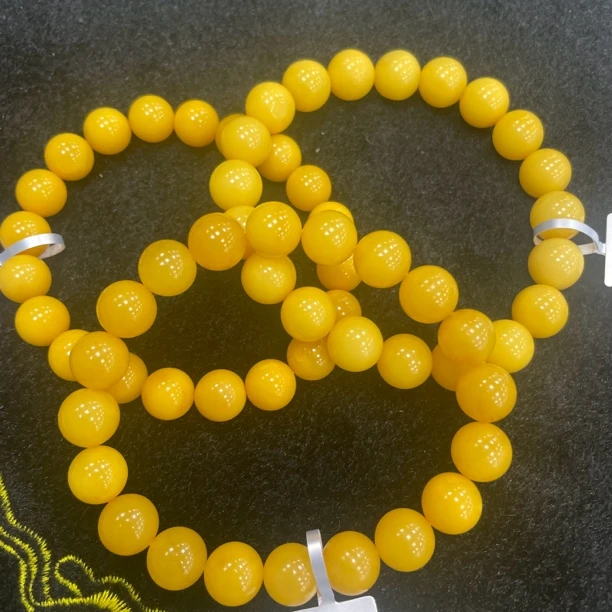 【书记甄选】天然蜜蜡单圈手链 多样性发一件 约9mm  LF1191