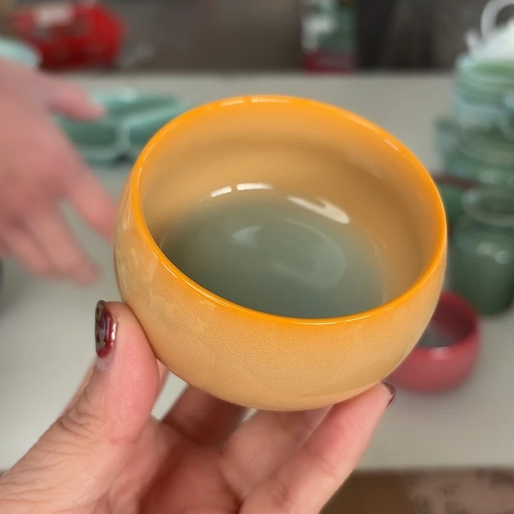 龙泉云间青瓷小米茶器