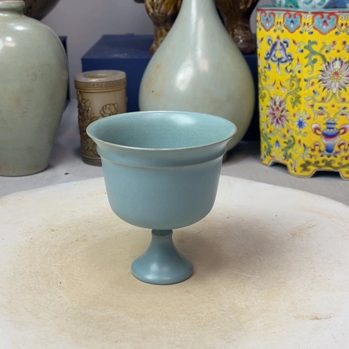 摆件V**K汝窑铃铛杯摆件1