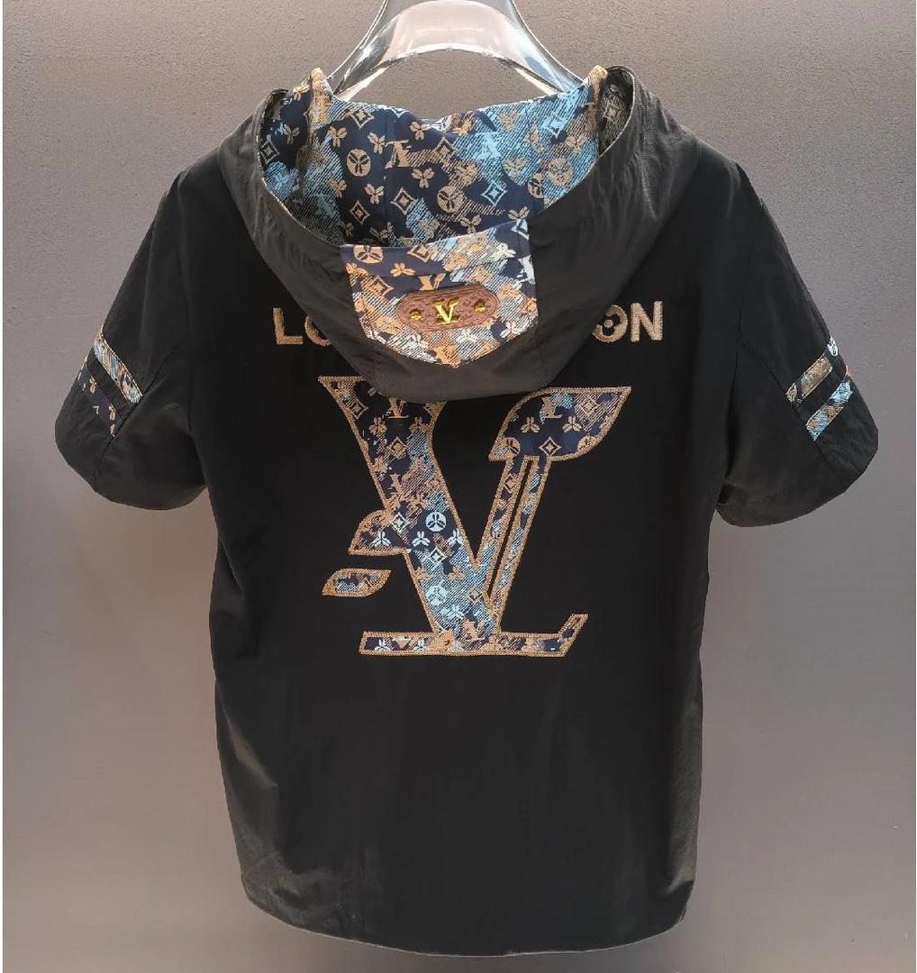 【高级黑】夏季感拉满 轻奢高级感刺绣连帽短袖上衣Alan L370