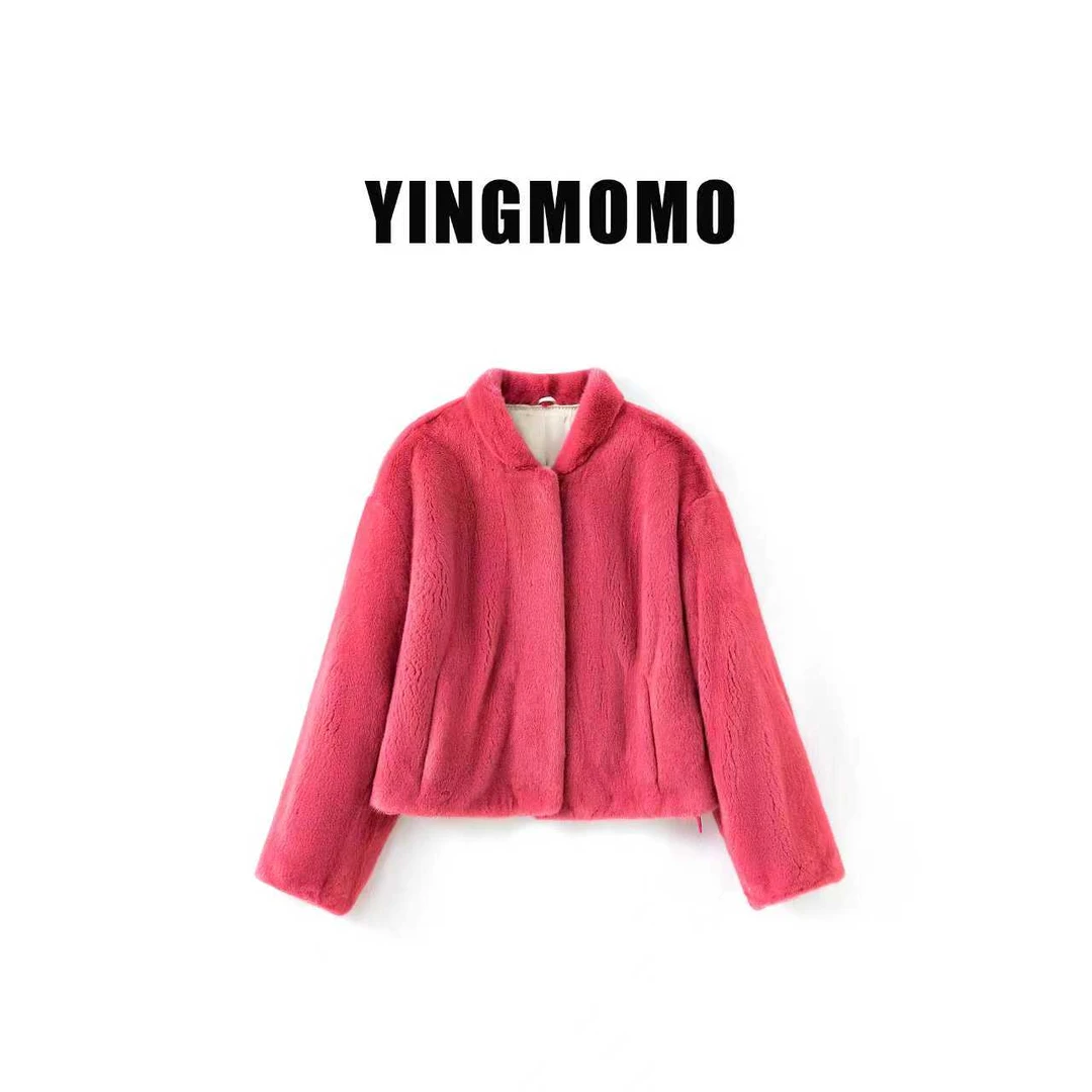 【YINGMOMO】影哥「小红果」圣诞限定色进口紫金短二天鹅水貂