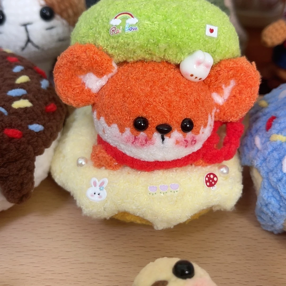 手工编织 狐狸小奶糕挂件