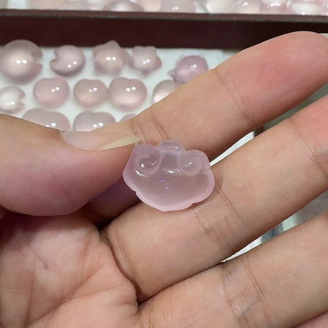 水晶珠宝半成品未镶嵌心**贝