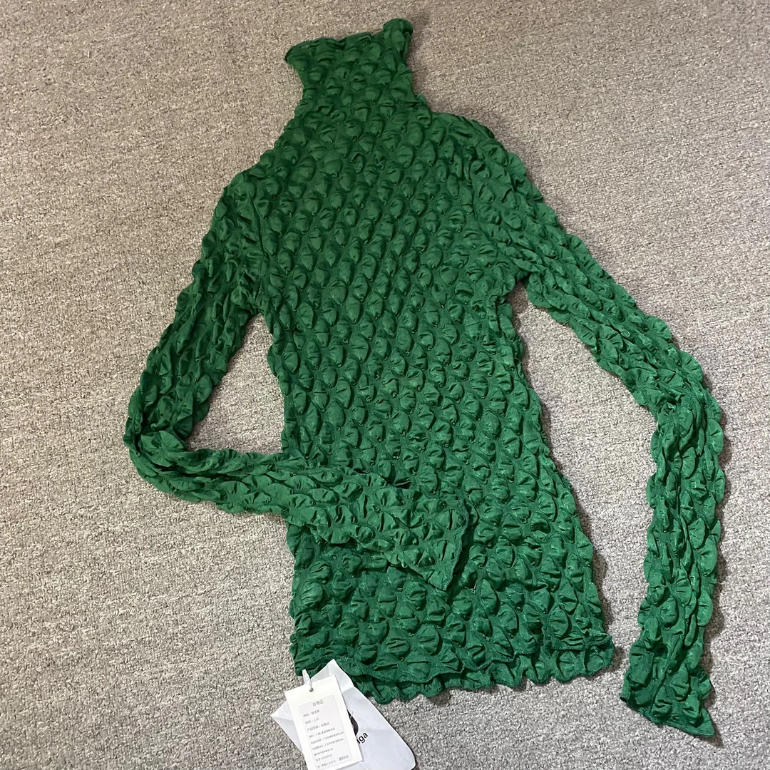 泡芙高领打底衫高弹