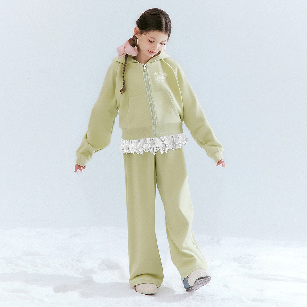 笛莎童装女童套装25秋季新款中大童儿童运动洋气芭蕾风休闲两件套