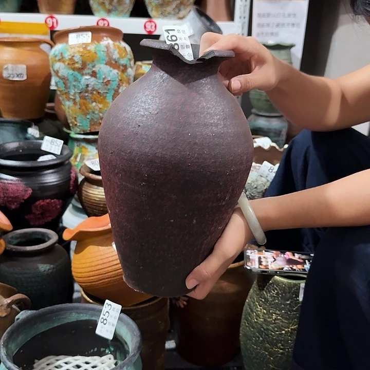 瑕疵紫色瓶861高30外口径10