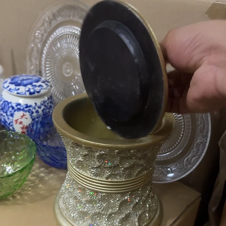 树脂金色收纳25公分