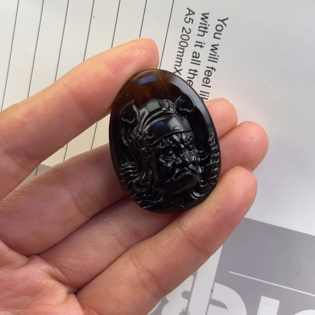 石英质玉木化挂件未镶嵌慎*