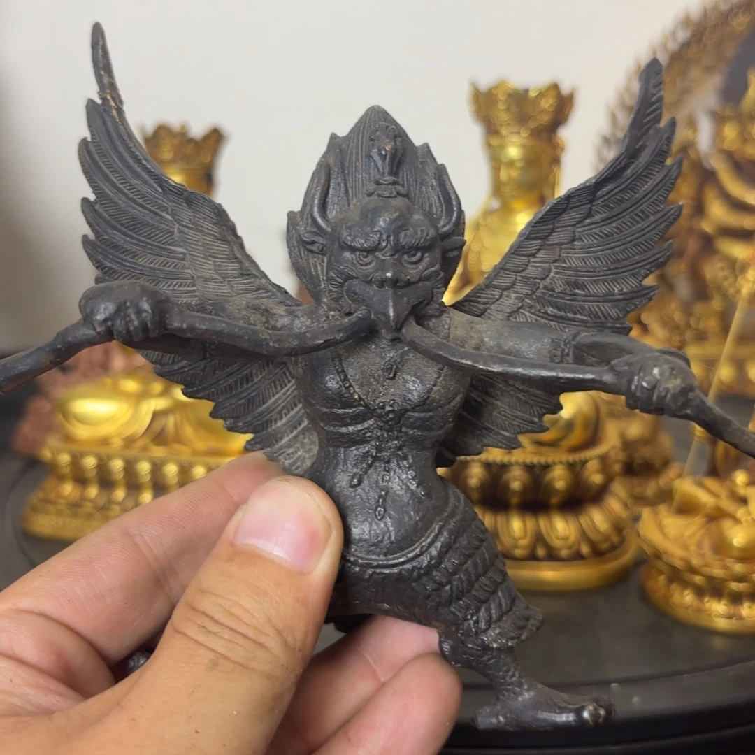 小***候金翅大鹏黄铜摆件