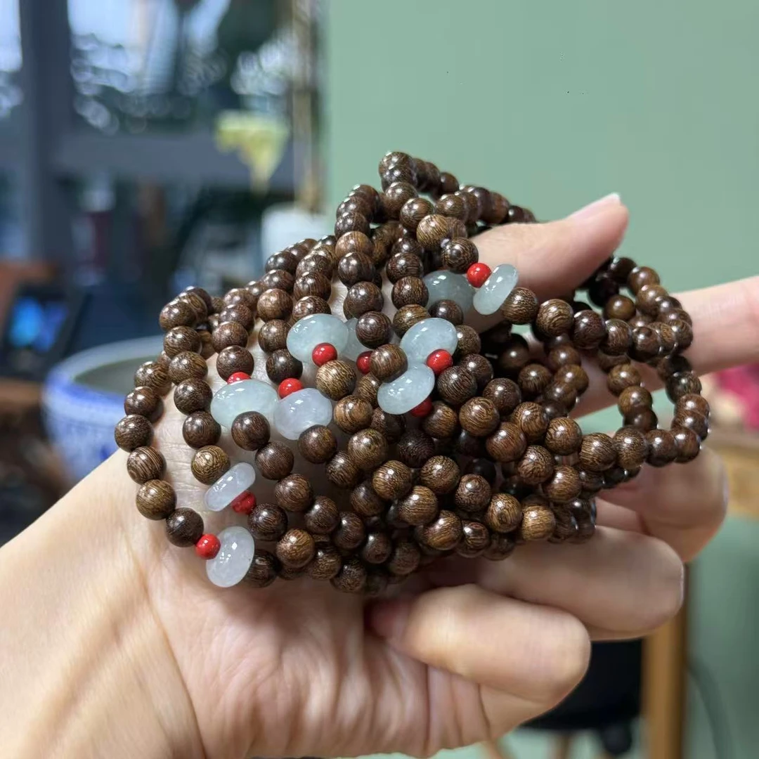 619 W2手串天然翡翠多样性发一