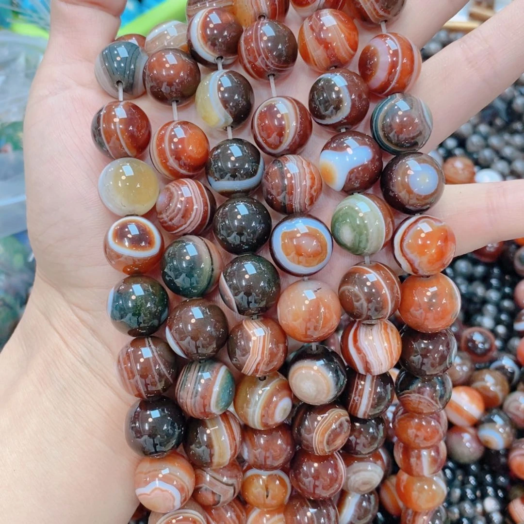 琉璃DIY卡14圆珠一条装散珠