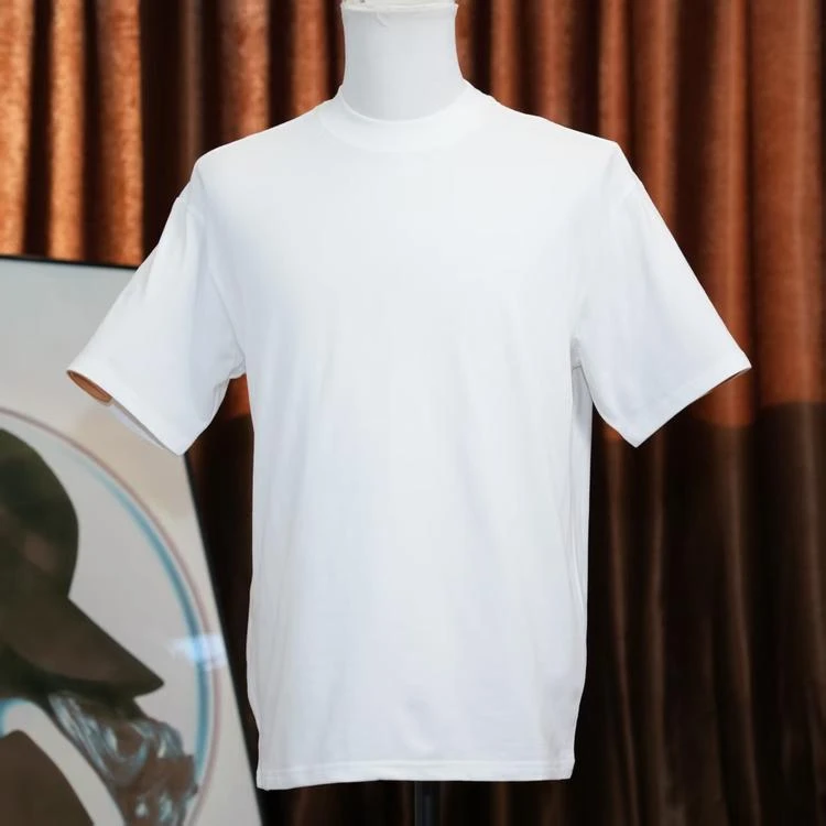 29196-夏季休闲款简约风微弹纯白短袖T恤t恤