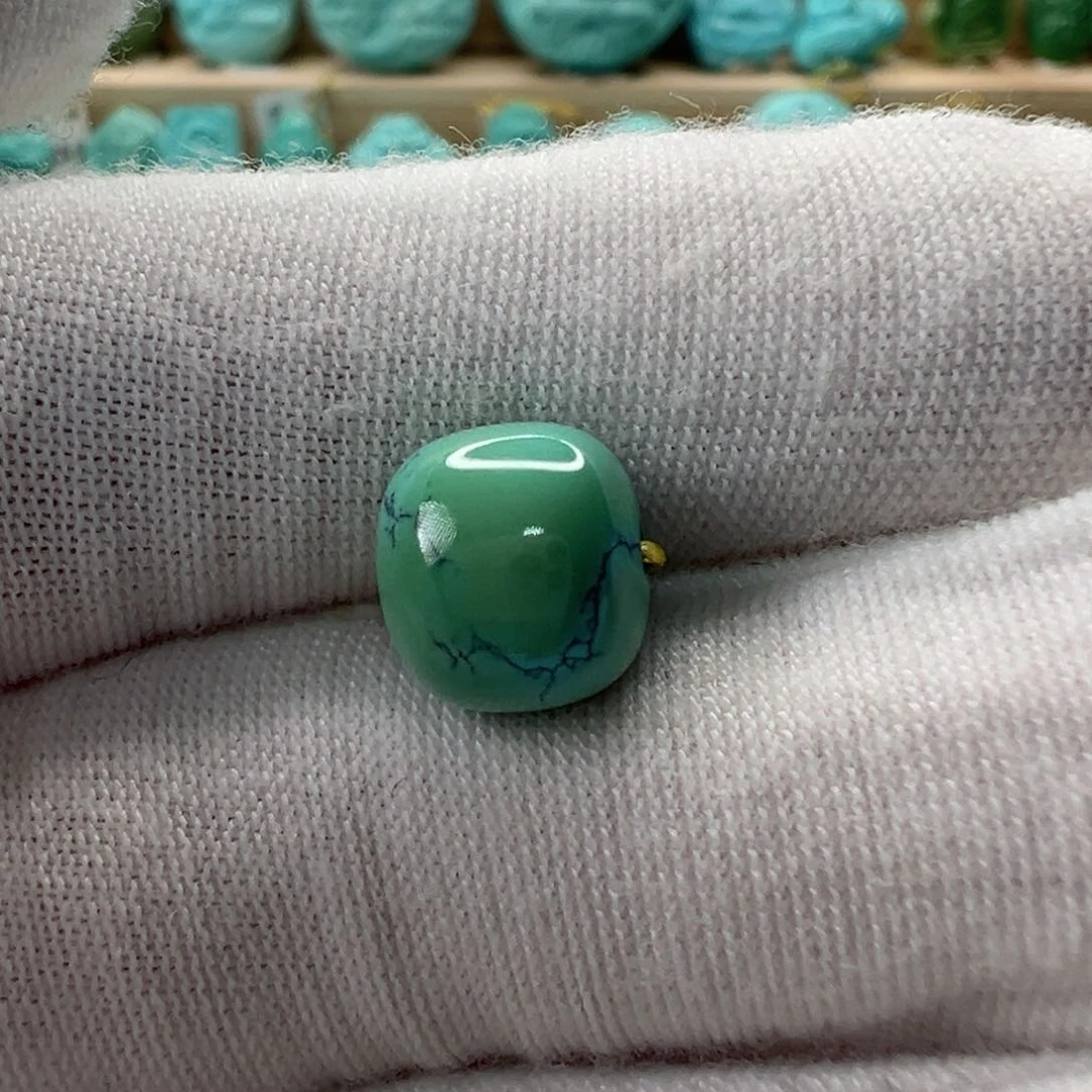 未镶嵌绿松石老型珠9.3mm