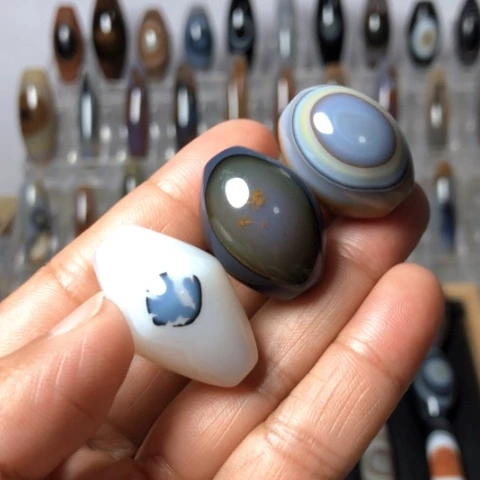 玛瑙/玉髓未镶嵌珠宝半成品西*