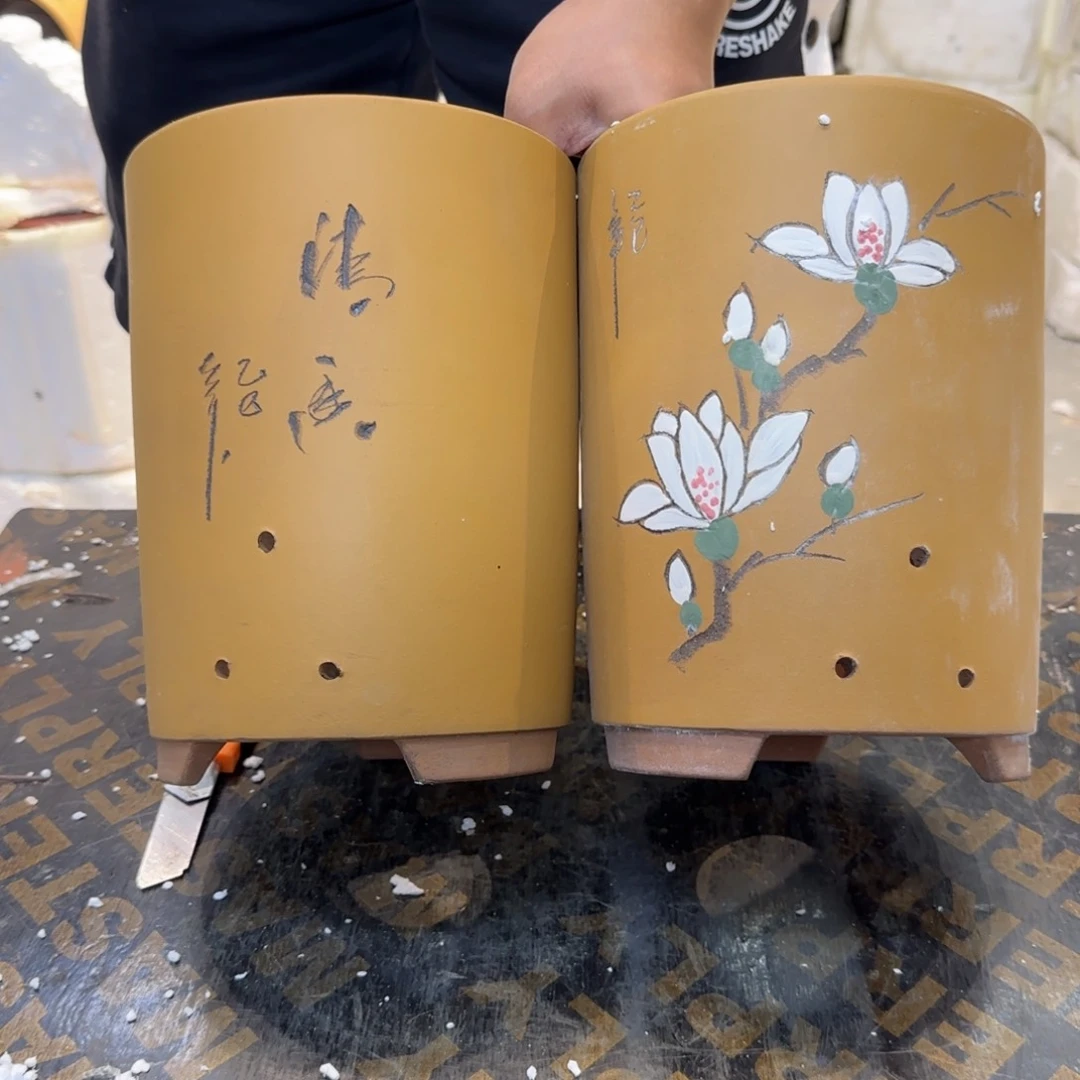 紫砂花盆口径14.17口径