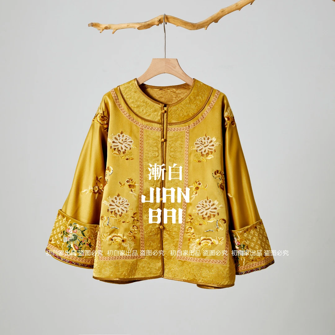 【懿萱】复刻版重工刺绣秋冬文艺复古国风新中式长袖外套