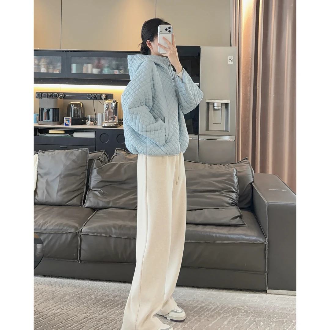 Zwinnie/詹维尼【入冬小棉袄】菱形格连帽保暖棉服 GYT202592