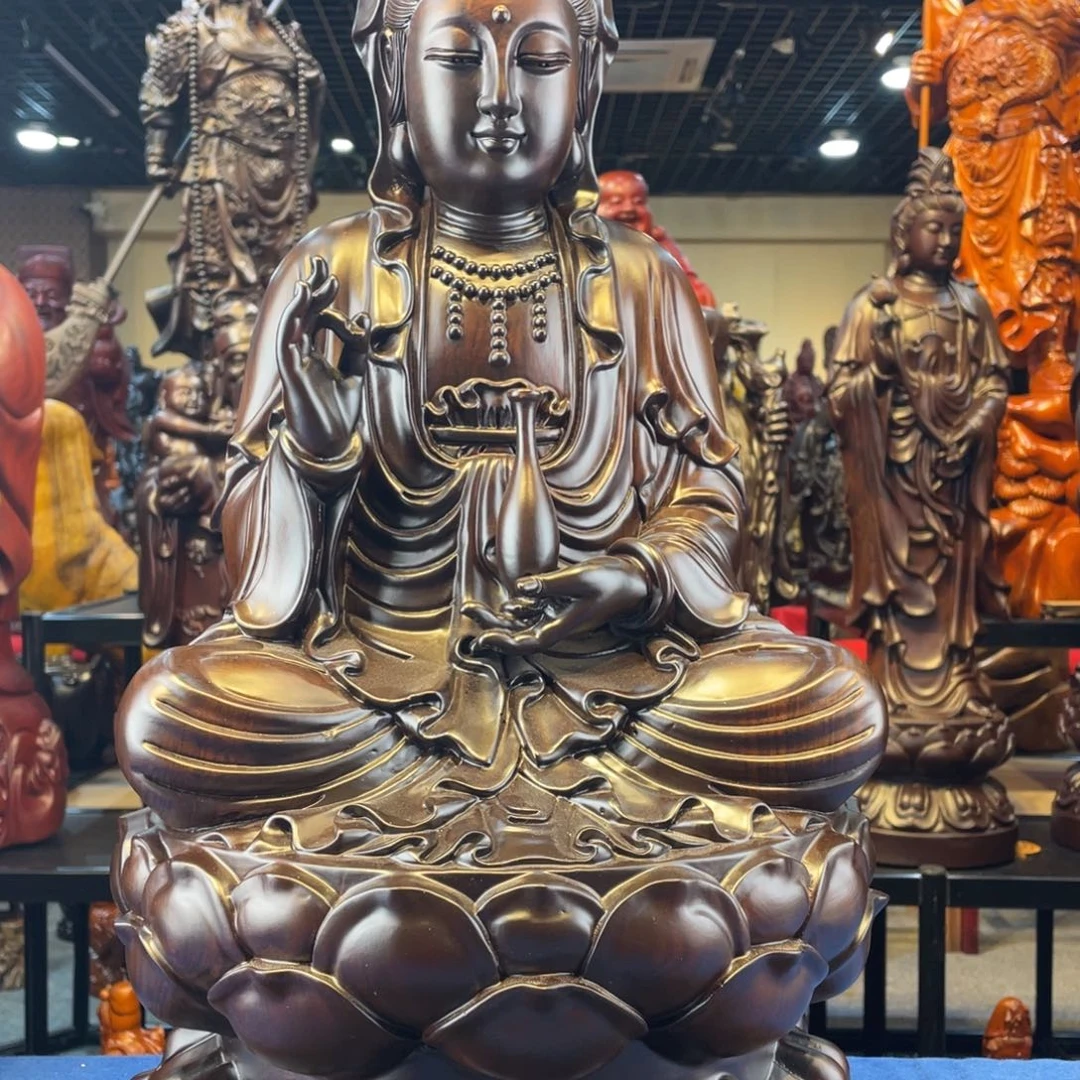 文****行六十高的黑檀木观音