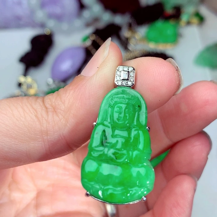 翡翠未镶嵌吊坠(不含链)
