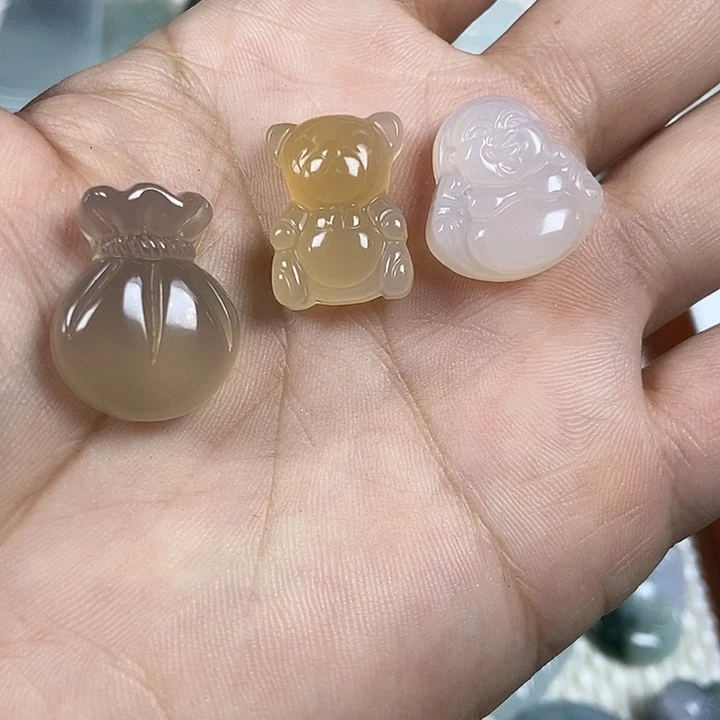 玛瑙/玉髓合金颈饰三件套