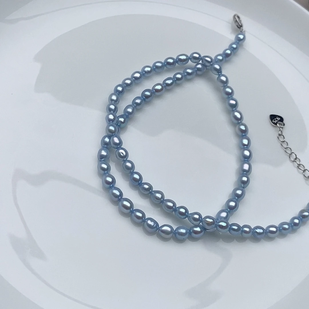 淡水珍珠颈饰银S925镶嵌