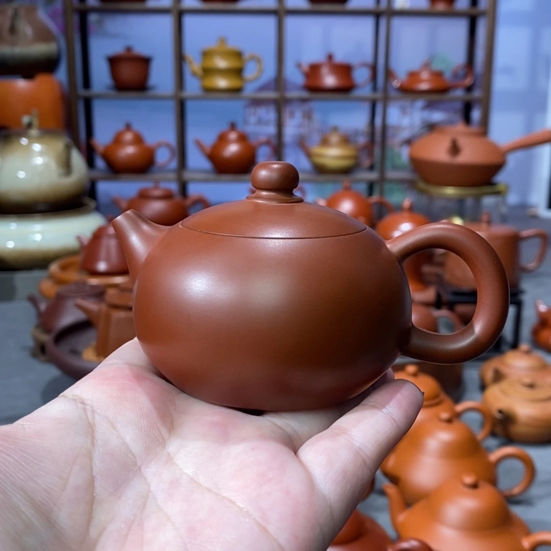 茶壶紫砂章淑煌朱泥西施壶110120c