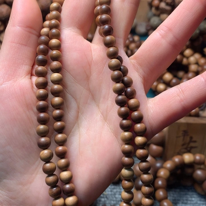 檀香木手串/手链老山檀香0.6多横纹