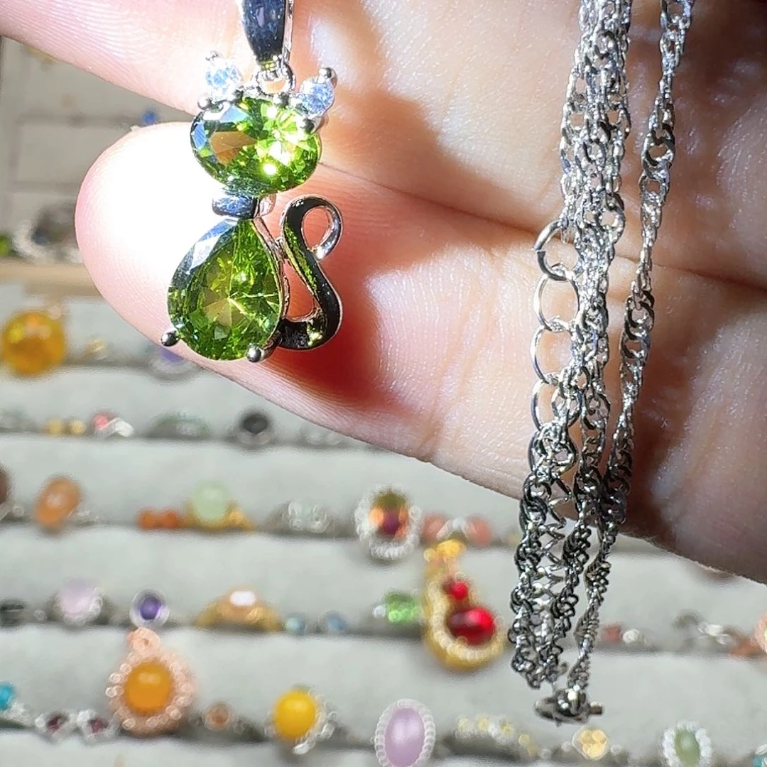 芙蓉石戒指银S925镶嵌