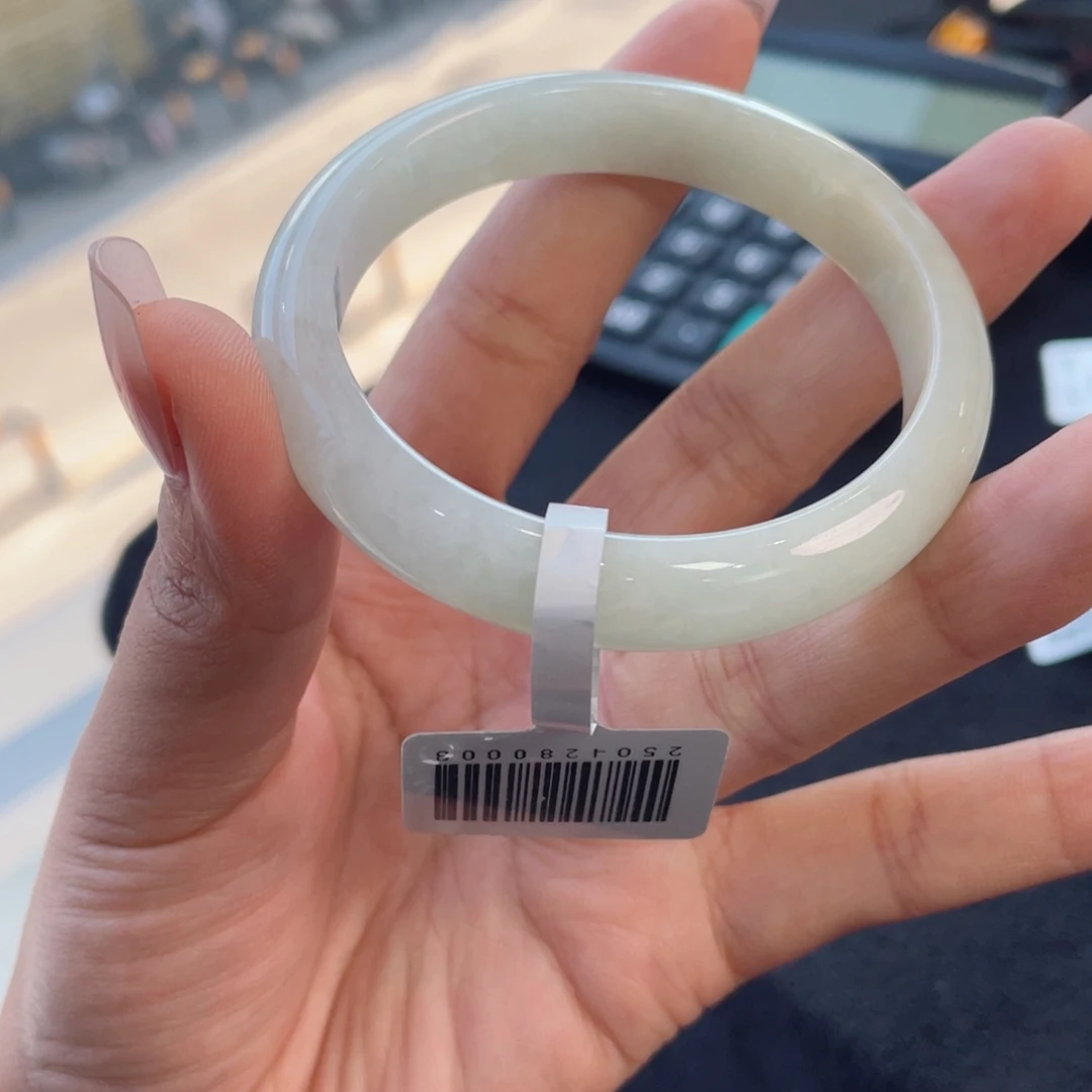 翡翠未镶嵌手镯55正圈1