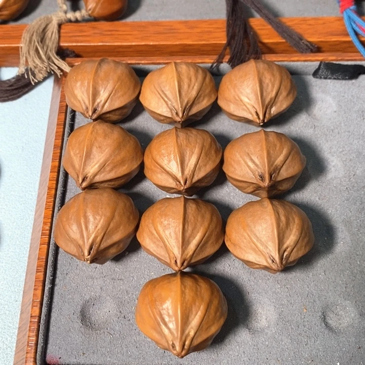 手串橄榄核1372精品4花老树王蒜头铁核9+1颗