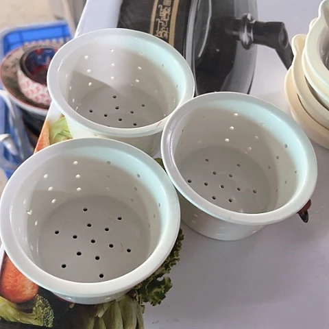 微瑕，不能明火，口径9，高度5，3个茶漏