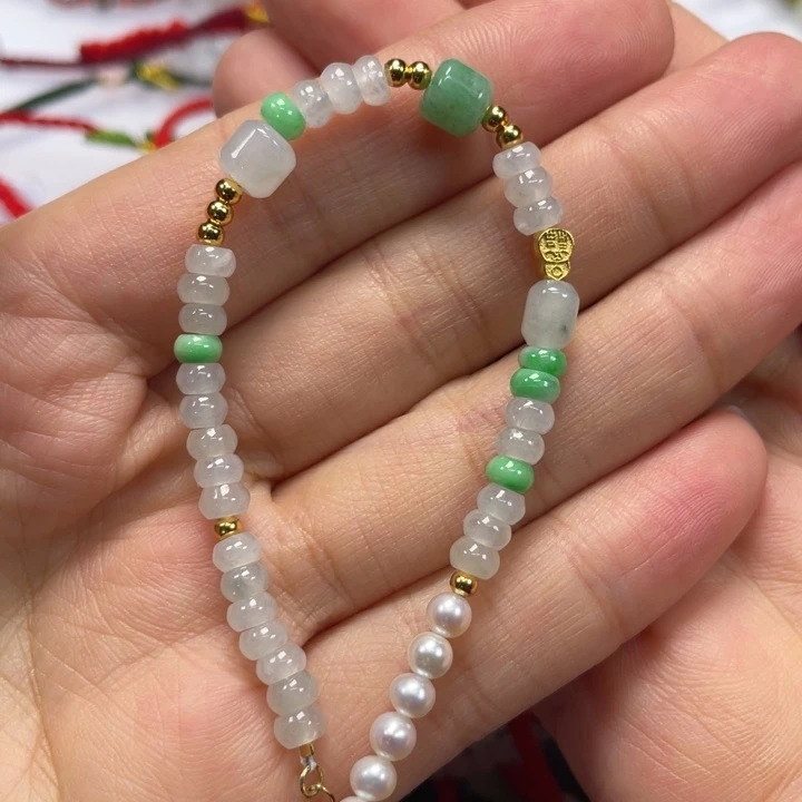 翡翠银S925镶嵌手串79999999