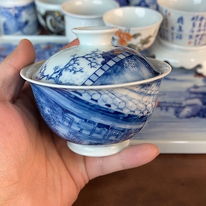 申***秋瓷片景德镇全手工手绘陶瓷